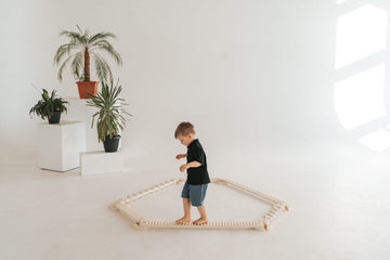 Wooden balance beam - Balance Beam TipiToo maxi - Ivory white - Ette Tete